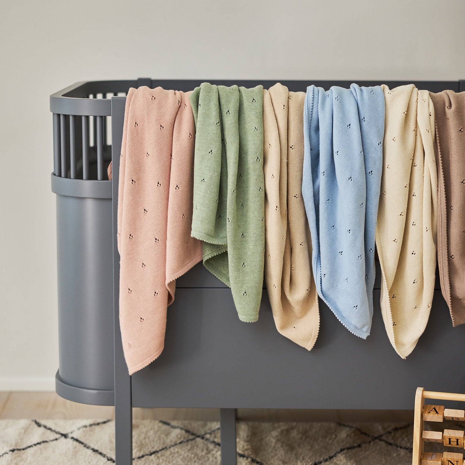 Pointelle Knitted Blanket